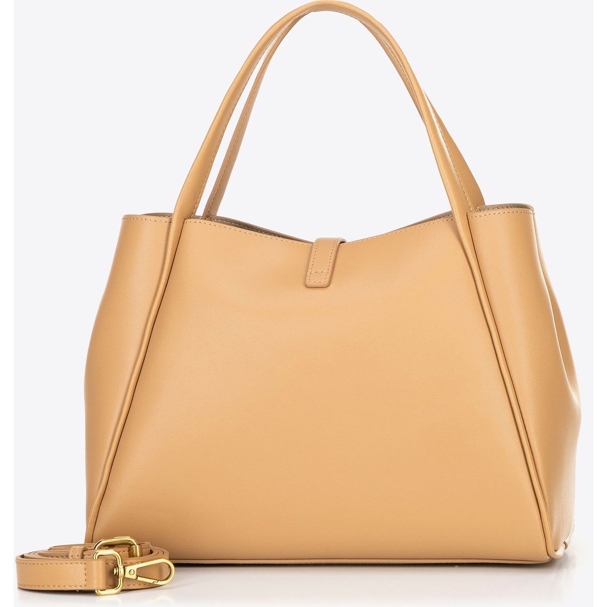 Wittchen Damen-Aktentasche aus Leder mit herausnehmbarer Tasche, beige