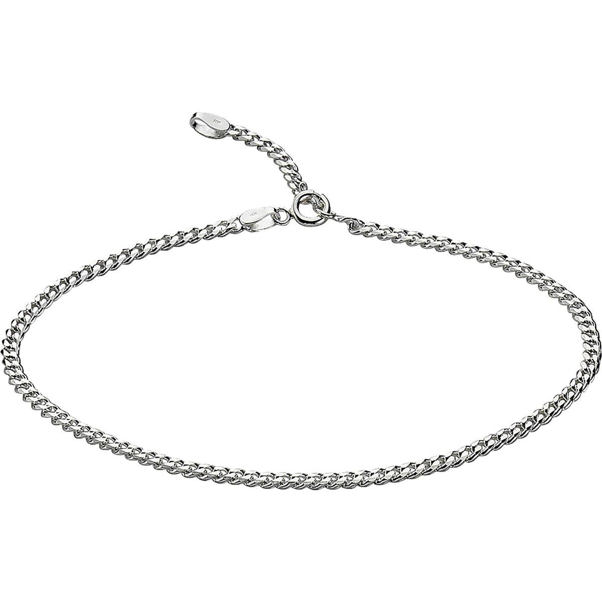 Zeeme Silber Fußkette 925 Silber 23-26cm lang