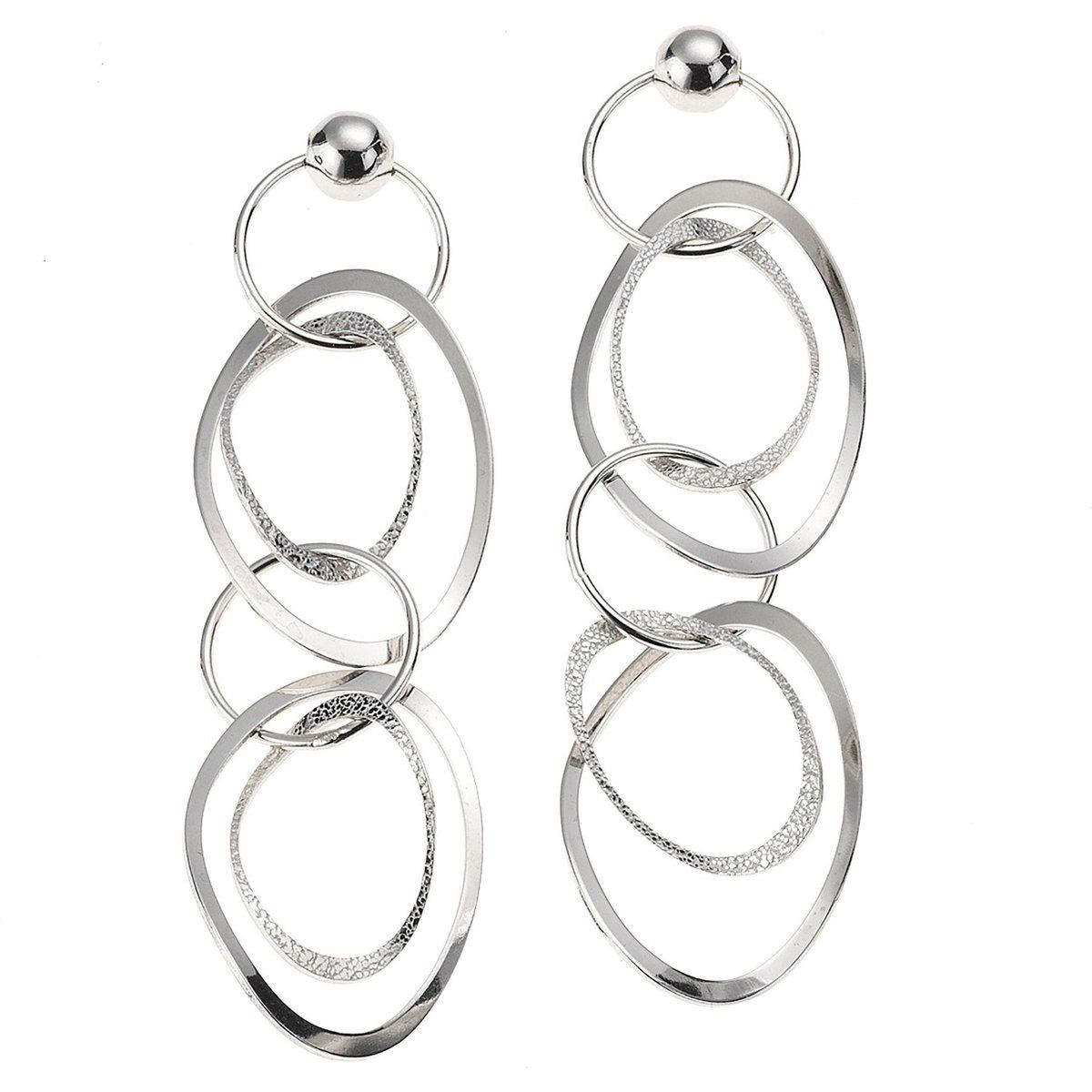 Zeeme Silber Ohrringe 925 Silber rhodiniert