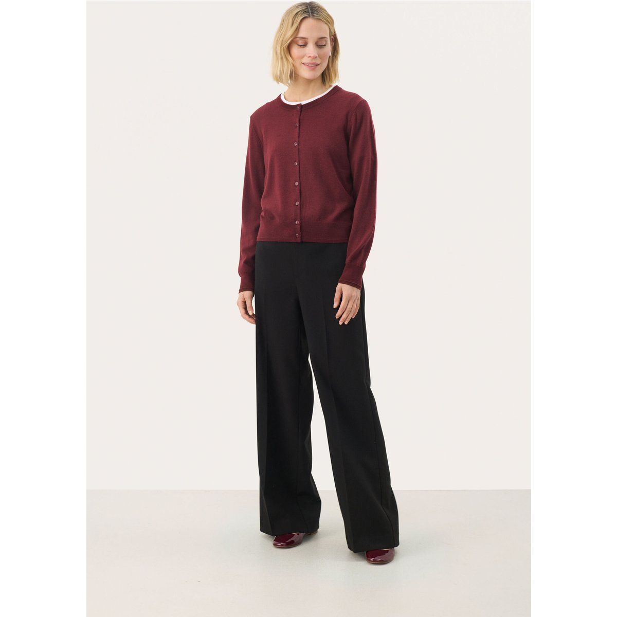 Strickjacke NoelaniPW Gerade Passform bordo