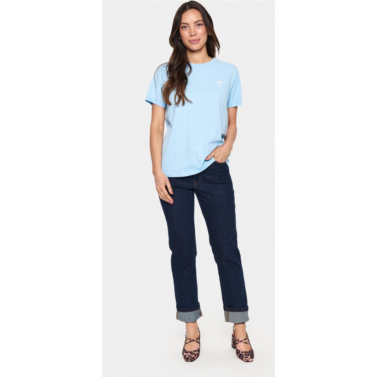 T-shirt Gerade Passform Airy Blue light blue