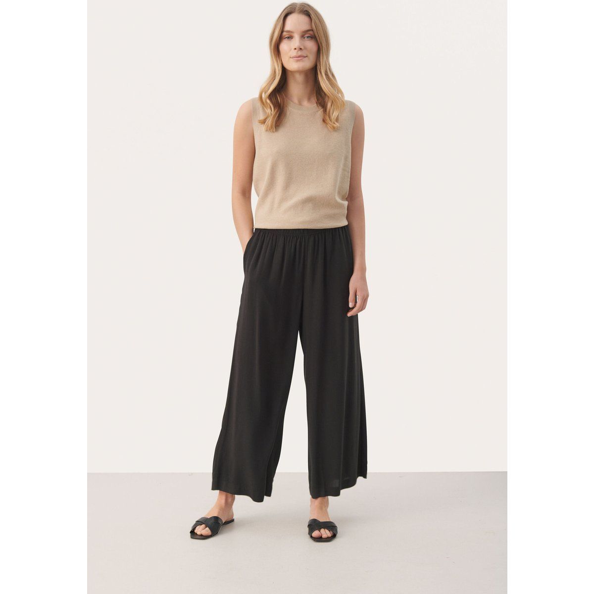 Casual Hose Easy fit Blac