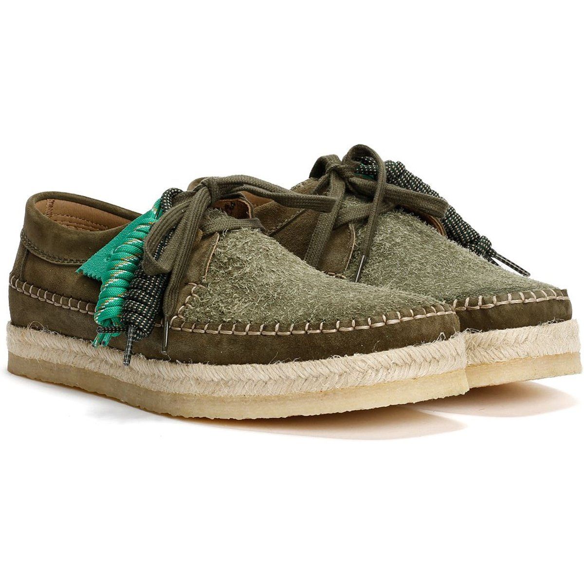 Pompeii Weaver Herren Wildleder Schnürschuhe In Grün
