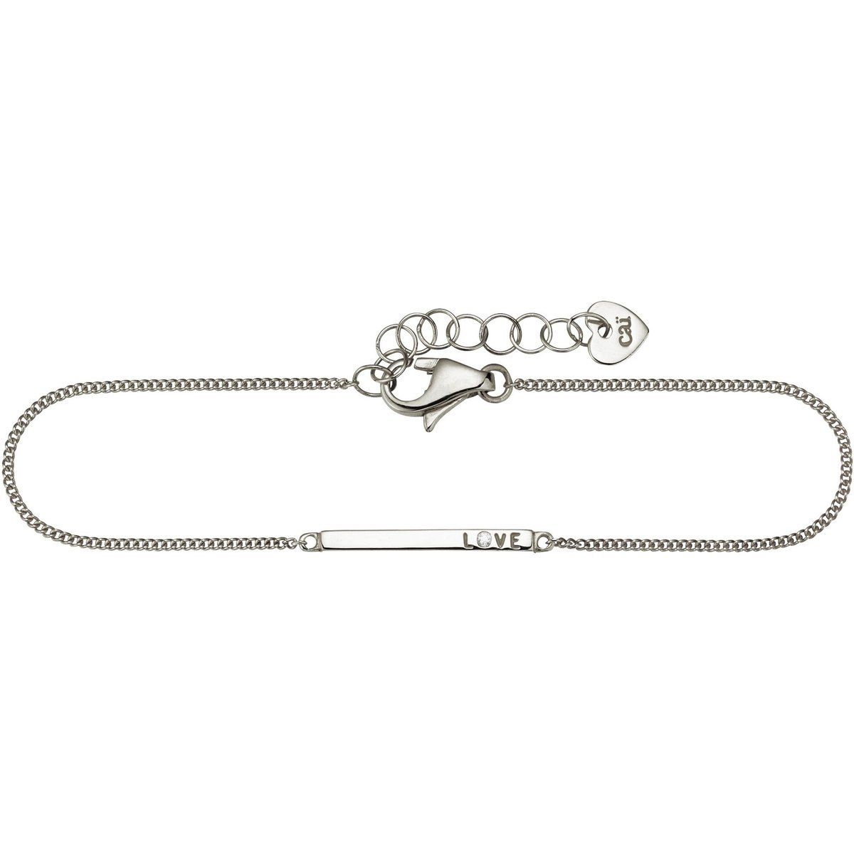 cai Armband 925/- Sterling Silber rhodiniert Zirkonia 15+3cm