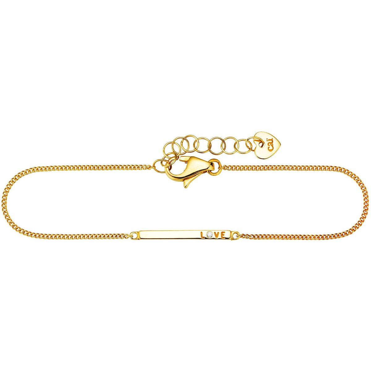cai Armband 925/- Sterling Silber vergoldet Zirkonia
