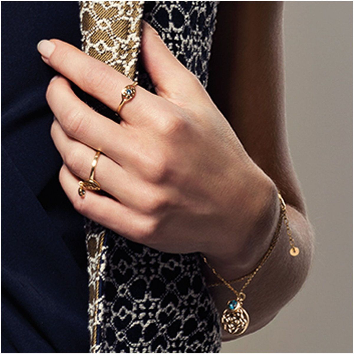 cai Armband 925/- Sterling Silber vergoldet Topas