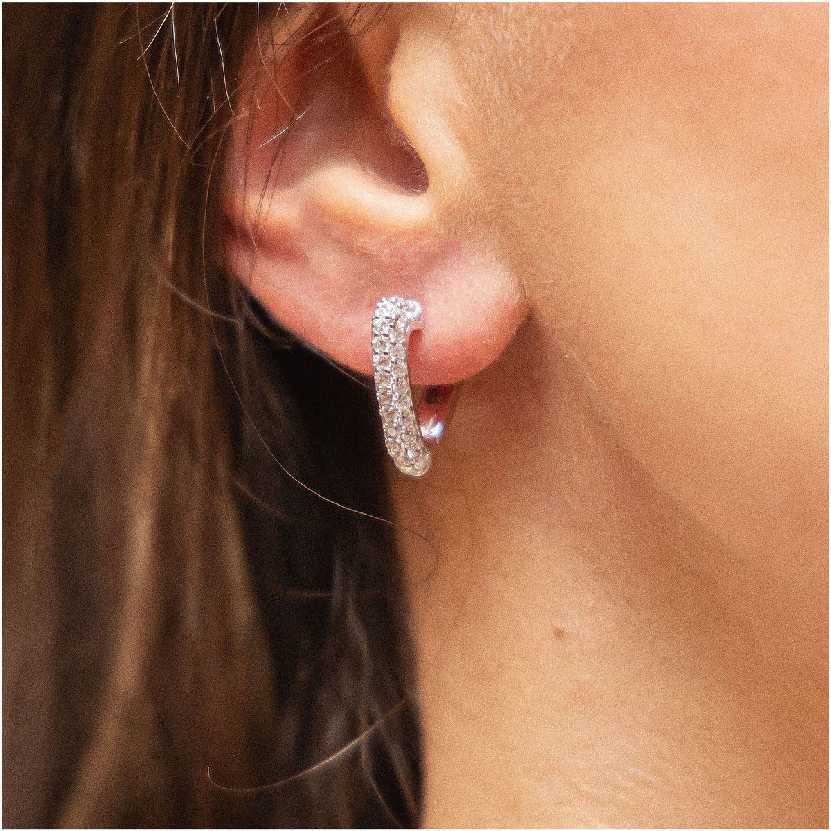 Celesta Silber Ohrschmuck 925 Silber weiße Zirkonia