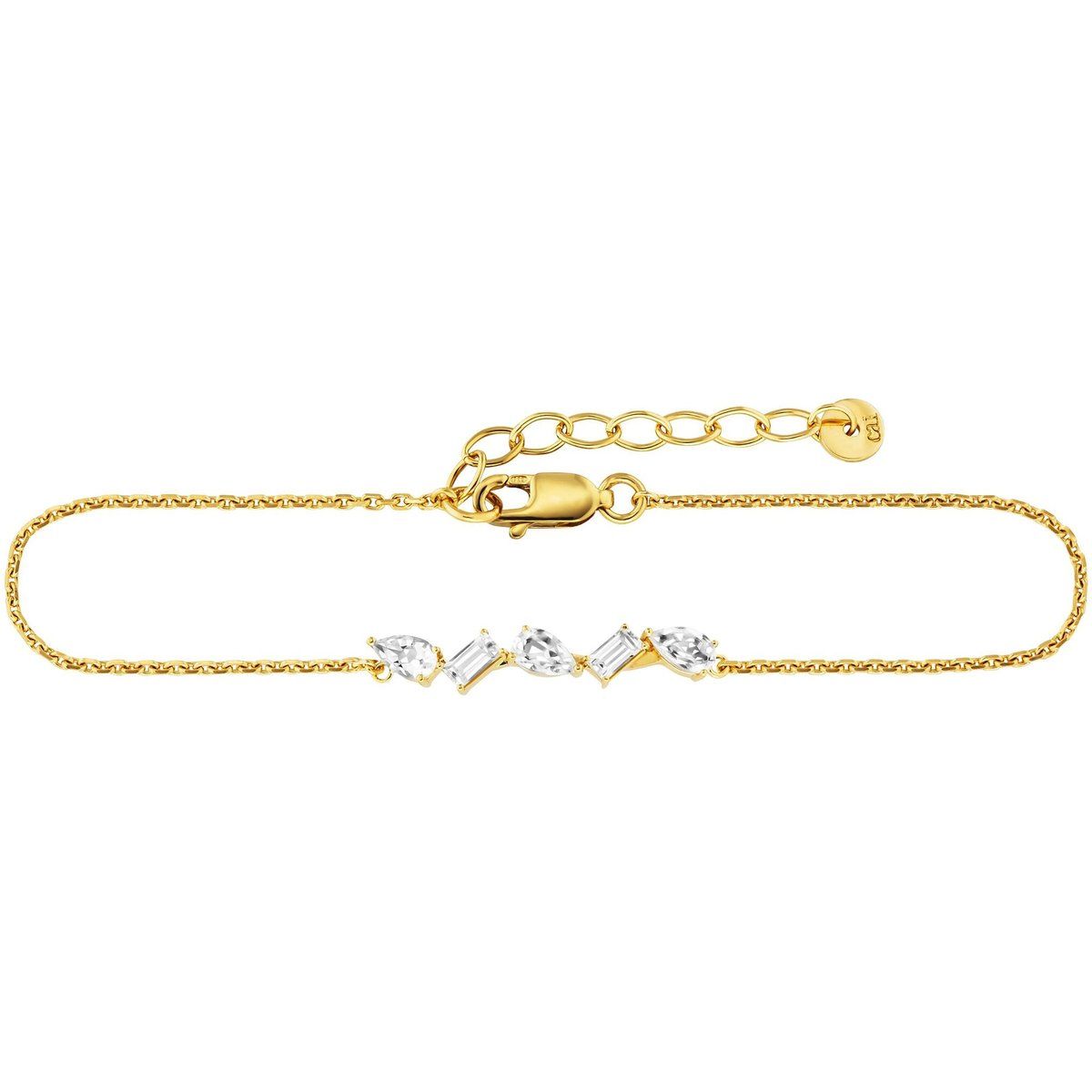 cai Armband 925/- Sterling Silber vergoldet Weißtopas