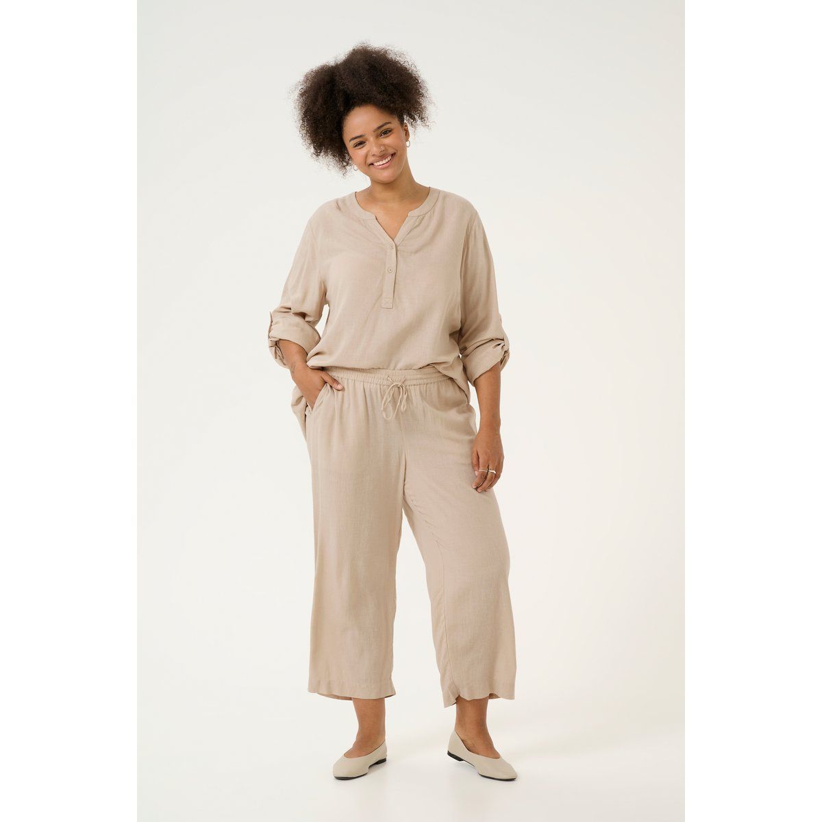 Casual Hose Loose fit Feather Gray beige