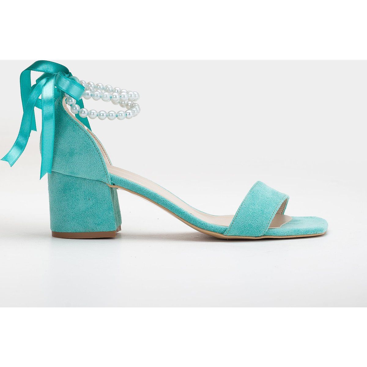 Illy Niedrig Block Absatz Sandalen with Pearls