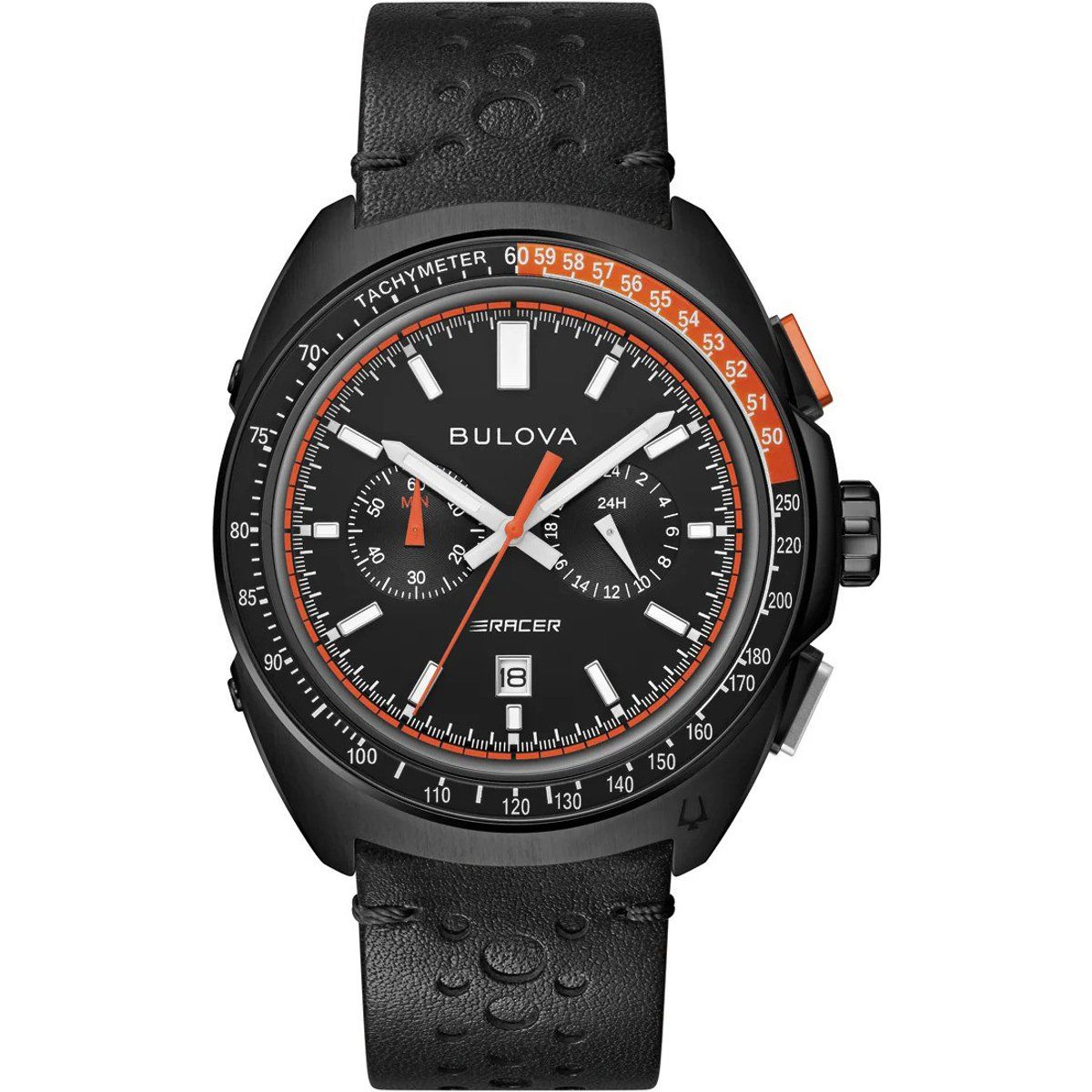 Bulova Racer Chronograph Herren Armbanduhr Schwarz 98B428