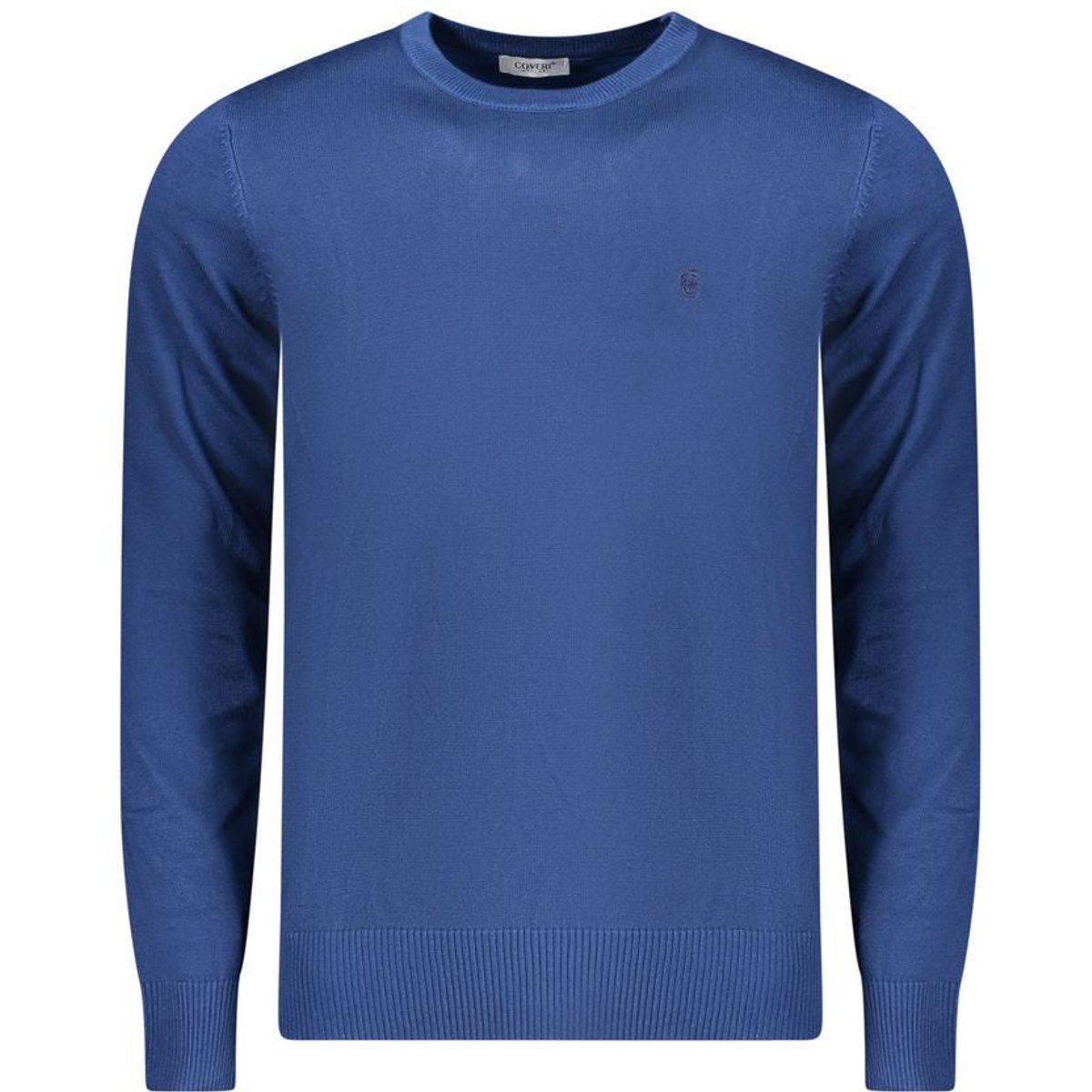 Coveri Moving Blau Viskose Herrenpullover