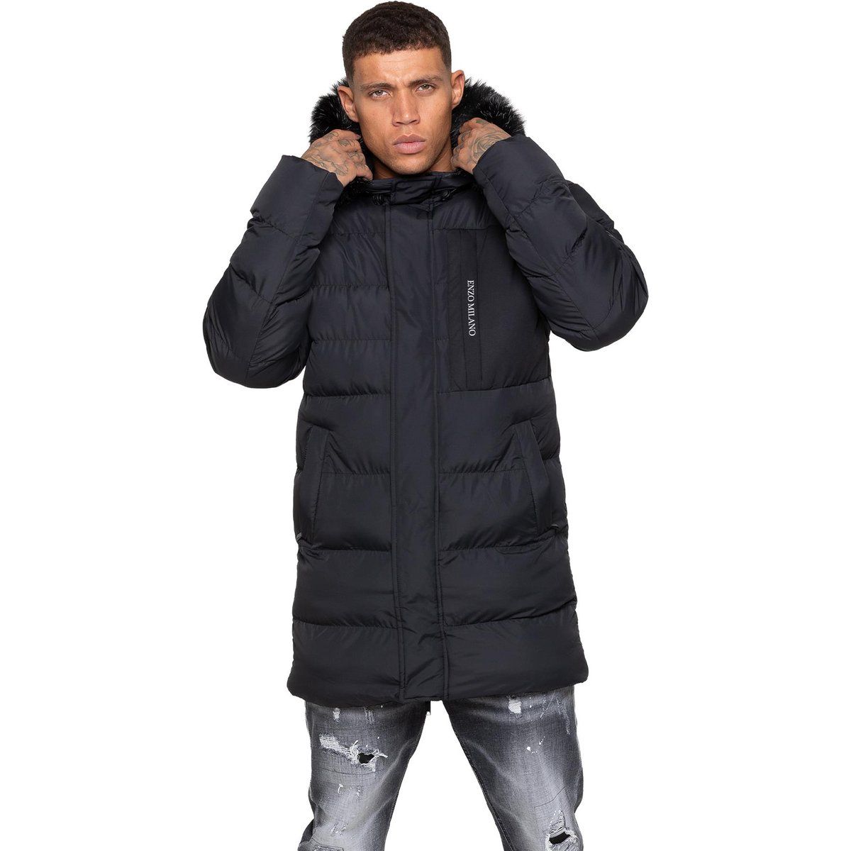 Enzo Milano | Herren Longline Pufferjacke