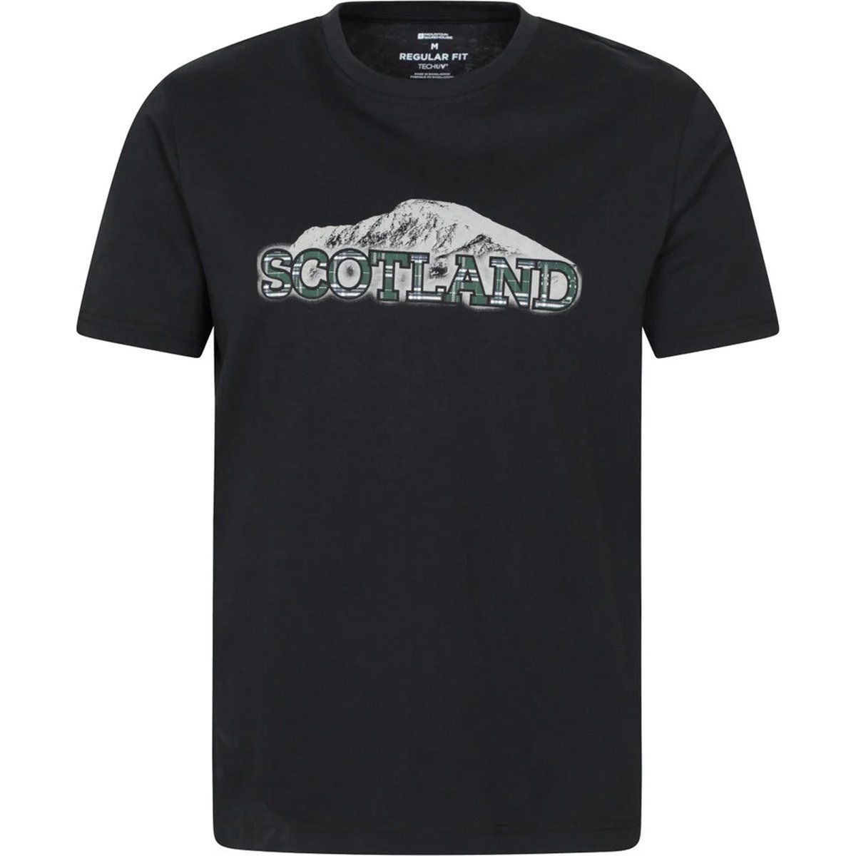 Mountain Warehouse - "Scotland" T-Shirt für Herren, kurzärmlig (Schwarz)