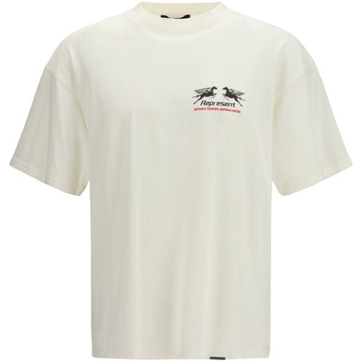 Represent Weißes Baumwoll-T-Shirt