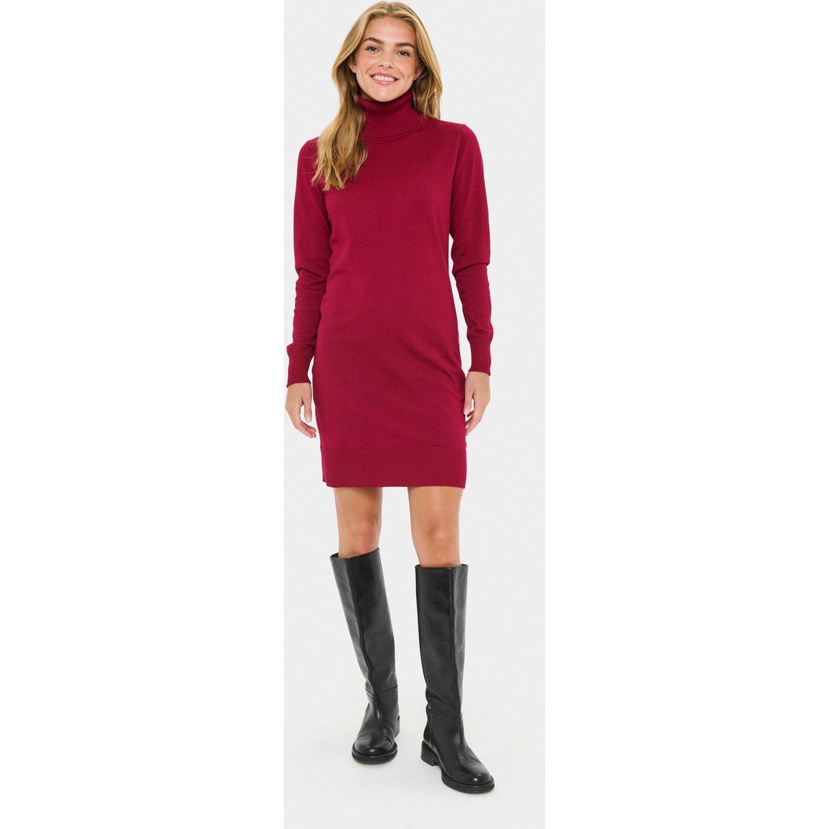 Kleid U6801, Kleid Gerade Passform red