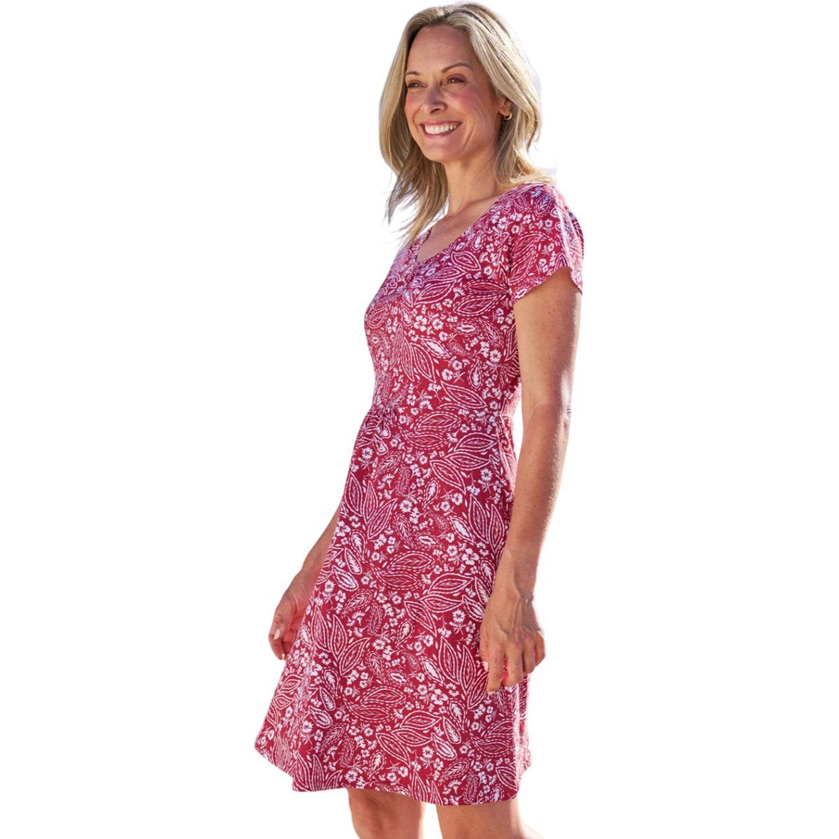 Mountain Warehouse - "Essentials Lora" Kleid mit ausgestelltem Rock für Damen (Dunkelrot)