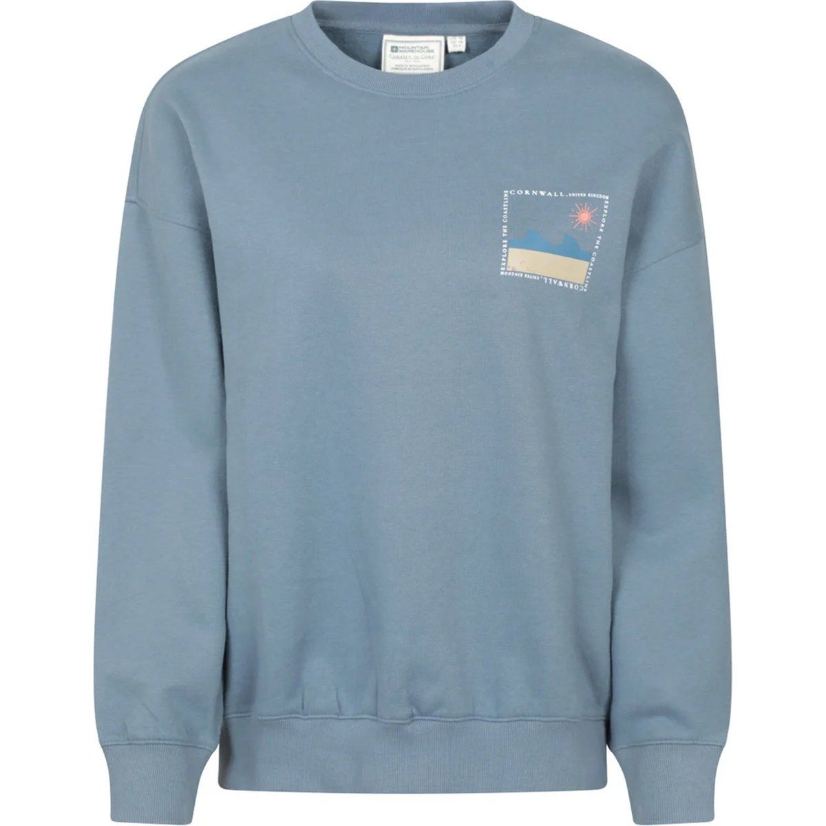 Legeres Sweatshirt mit Küstengrafik