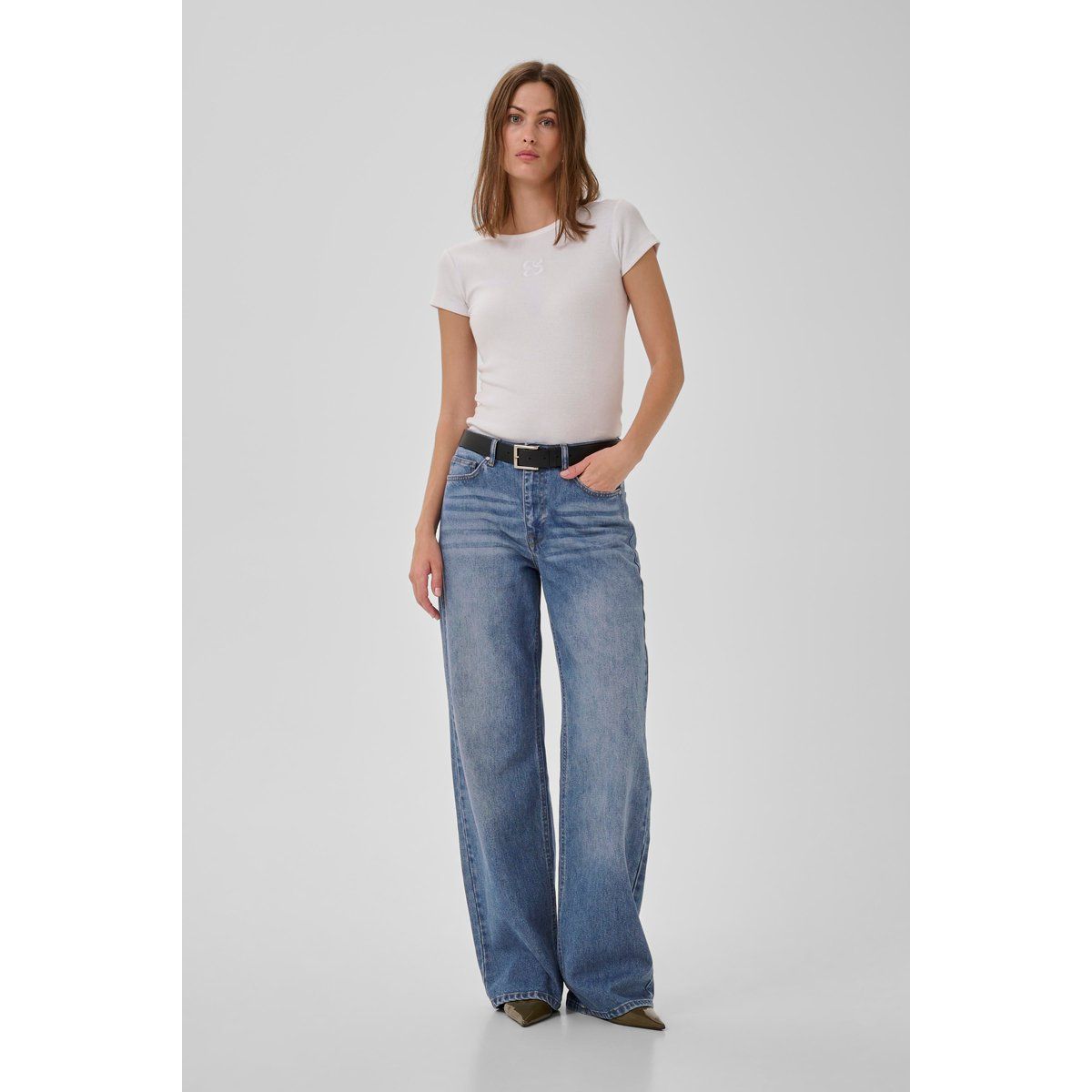 Entspannte Denim-Jeans mit geradem Bein