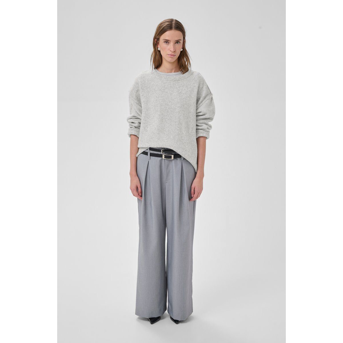 Klassischer Boxy-Fit Strickpullover