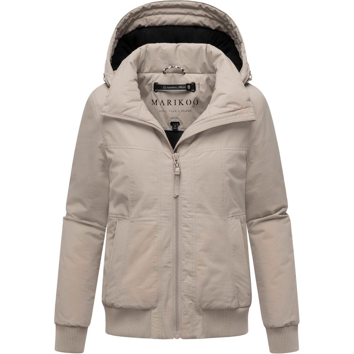 Sportliche Bomber-Winterjacke mit Kapuze