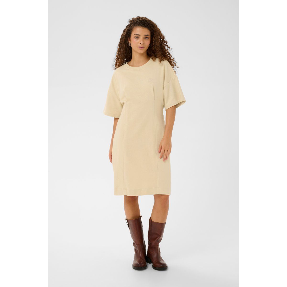 Jersey T-Shirt Kleid mit Ziernähten