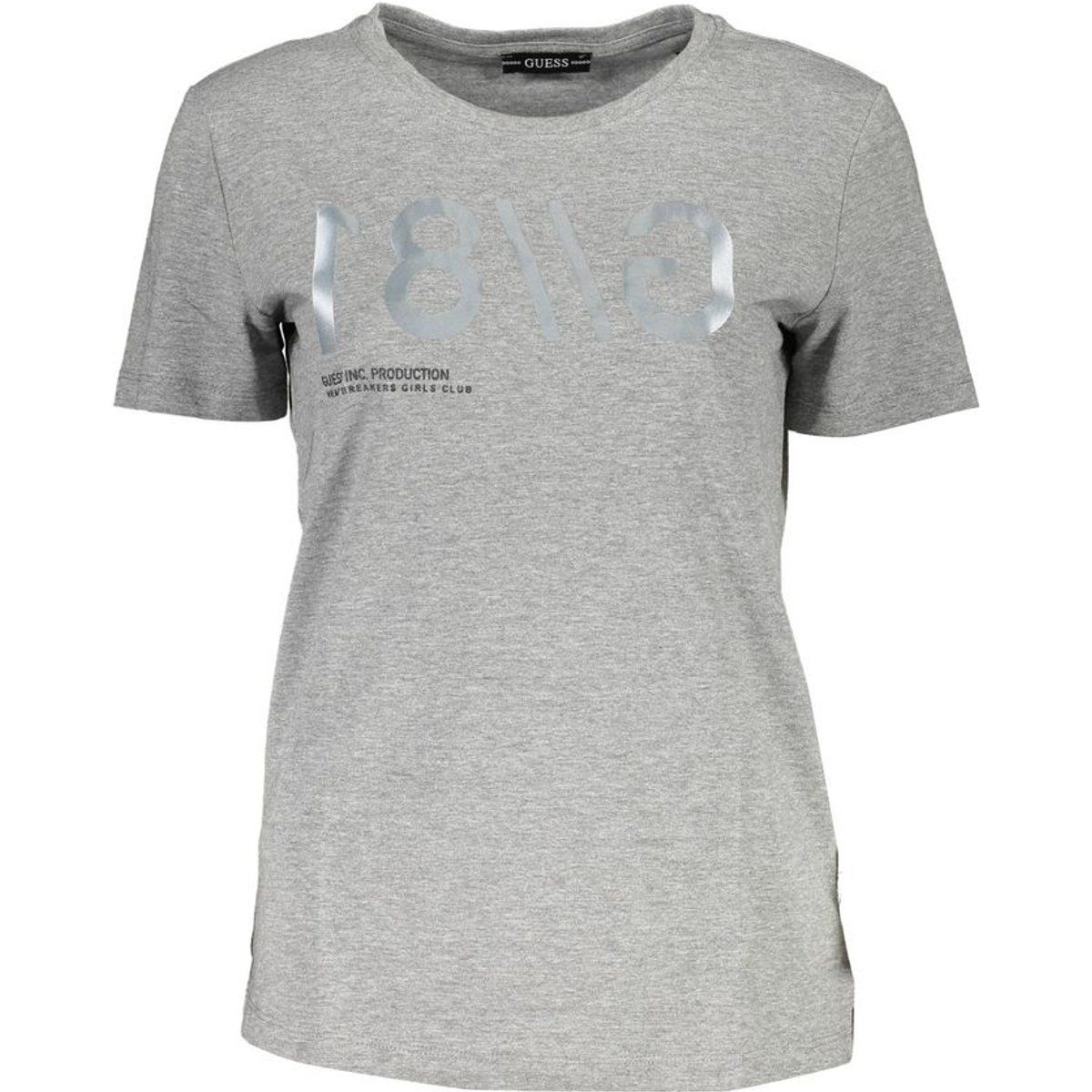 Baumwoll-T-Shirt mit Metallic-Grafikprint