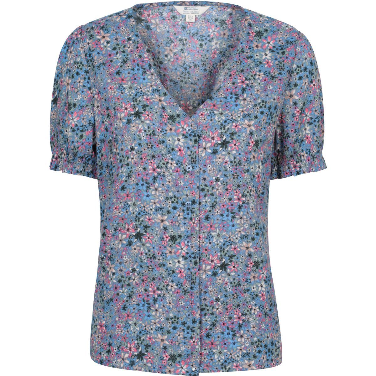 Cannes V-Ausschnitt Bluse mit Blumenmuster