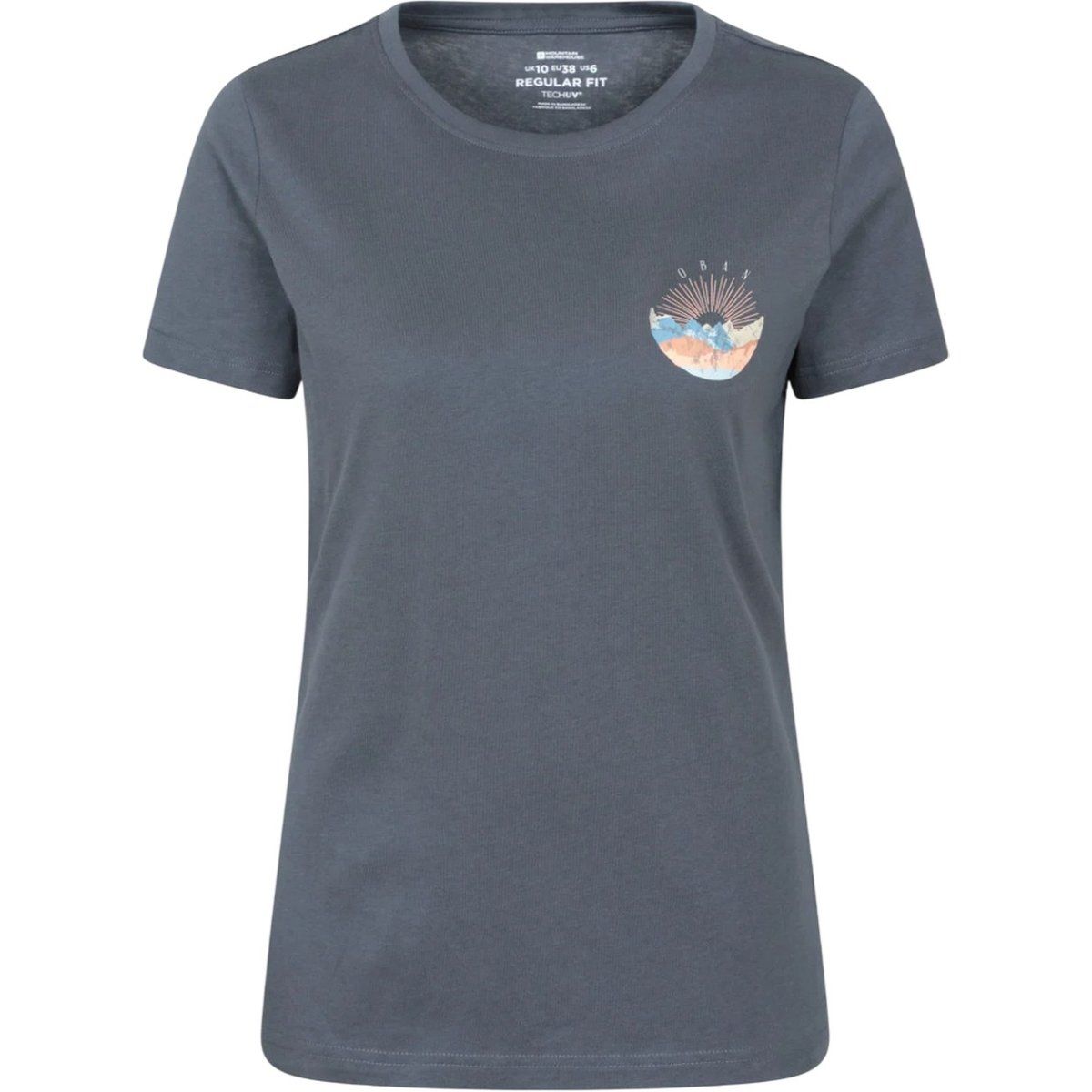 Bio-Baumwollshirt mit Berg-Grafik