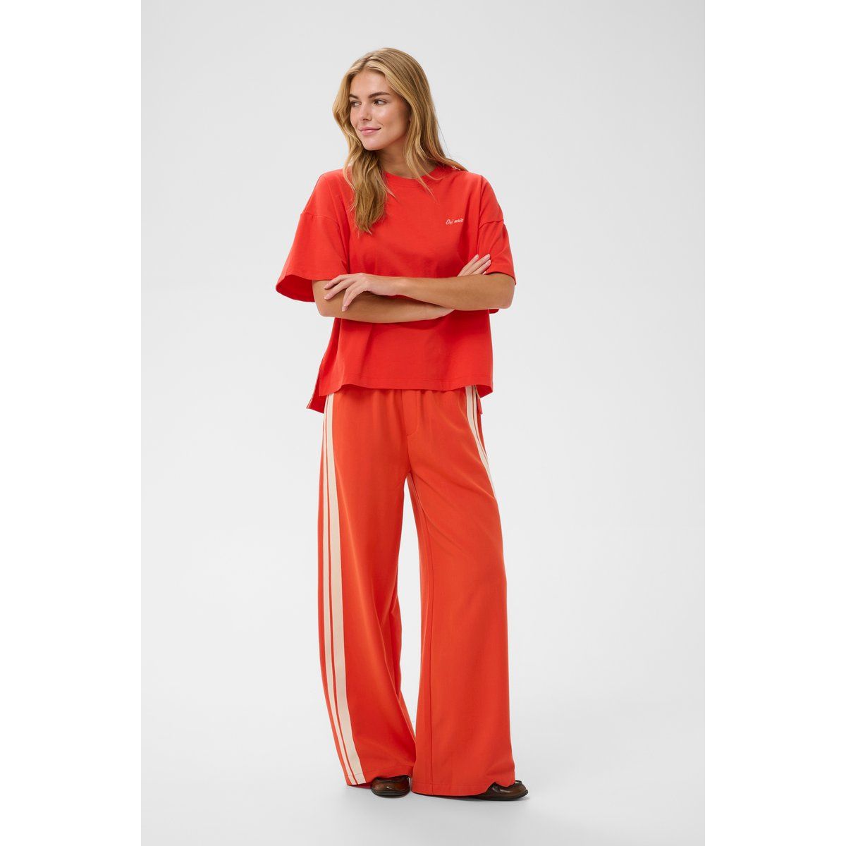 Boxy Oversize-T-Shirt mit Rundhalsausschnitt