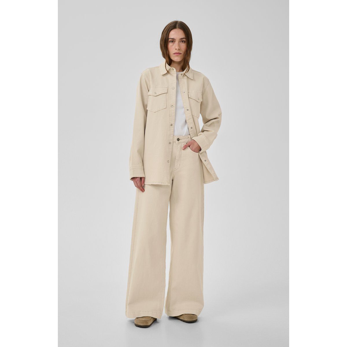 Moderne Wide-Leg-Jeans mit hoher Taille