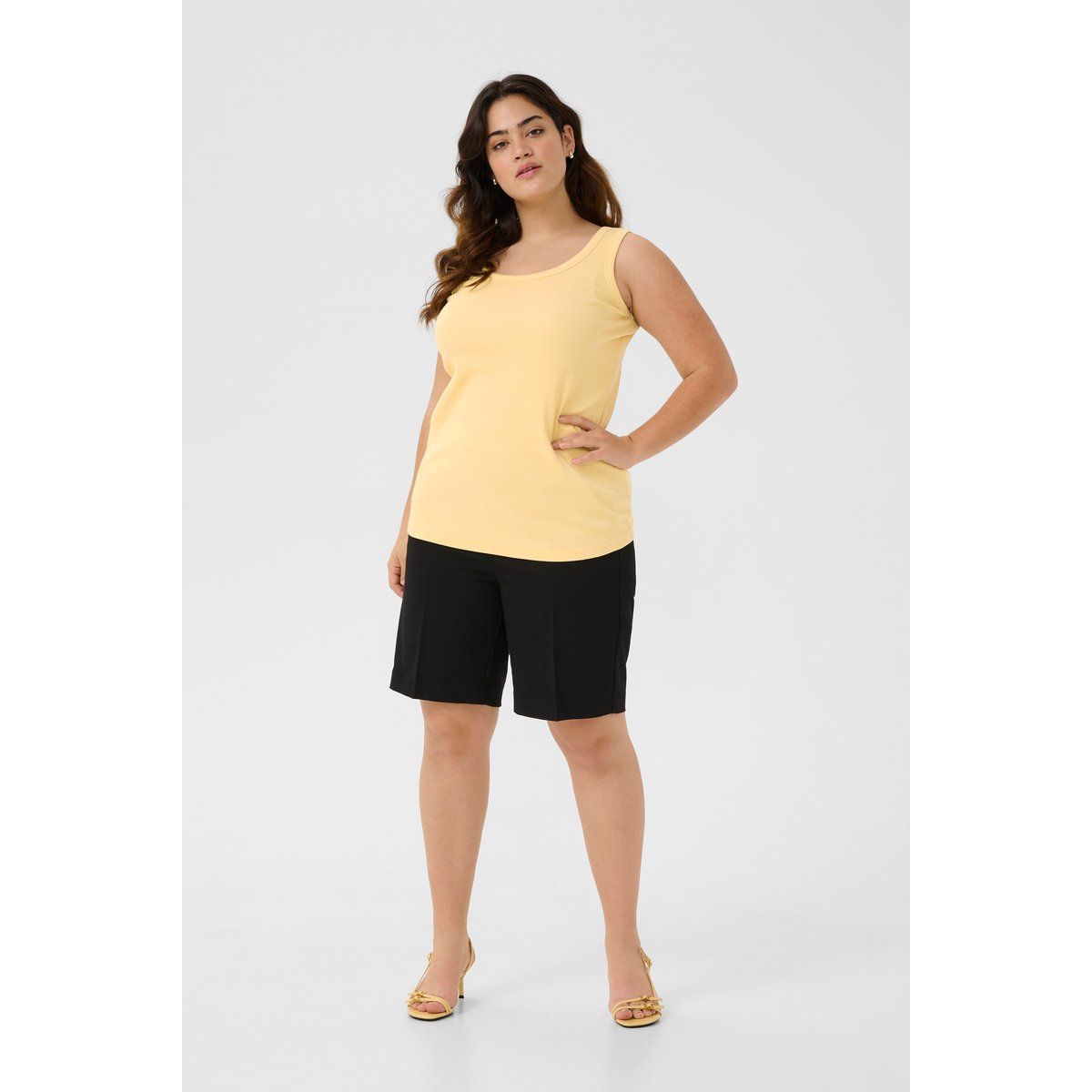 Geripptes Tanktop aus Jersey