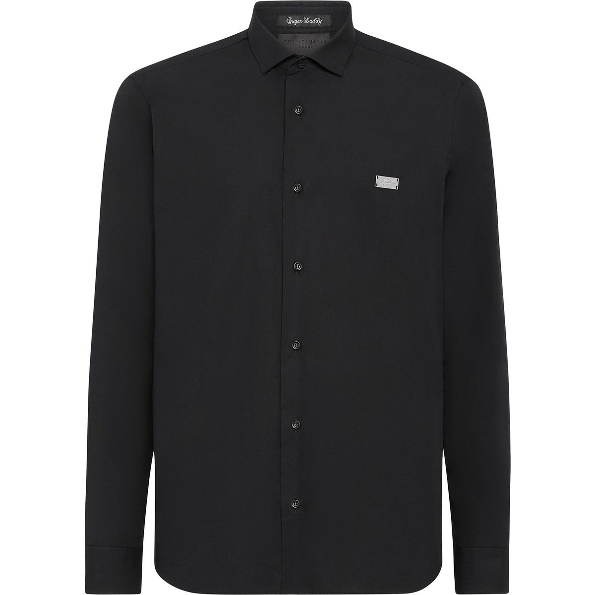 Slim-Fit Langarmhemd mit Logoplakette
