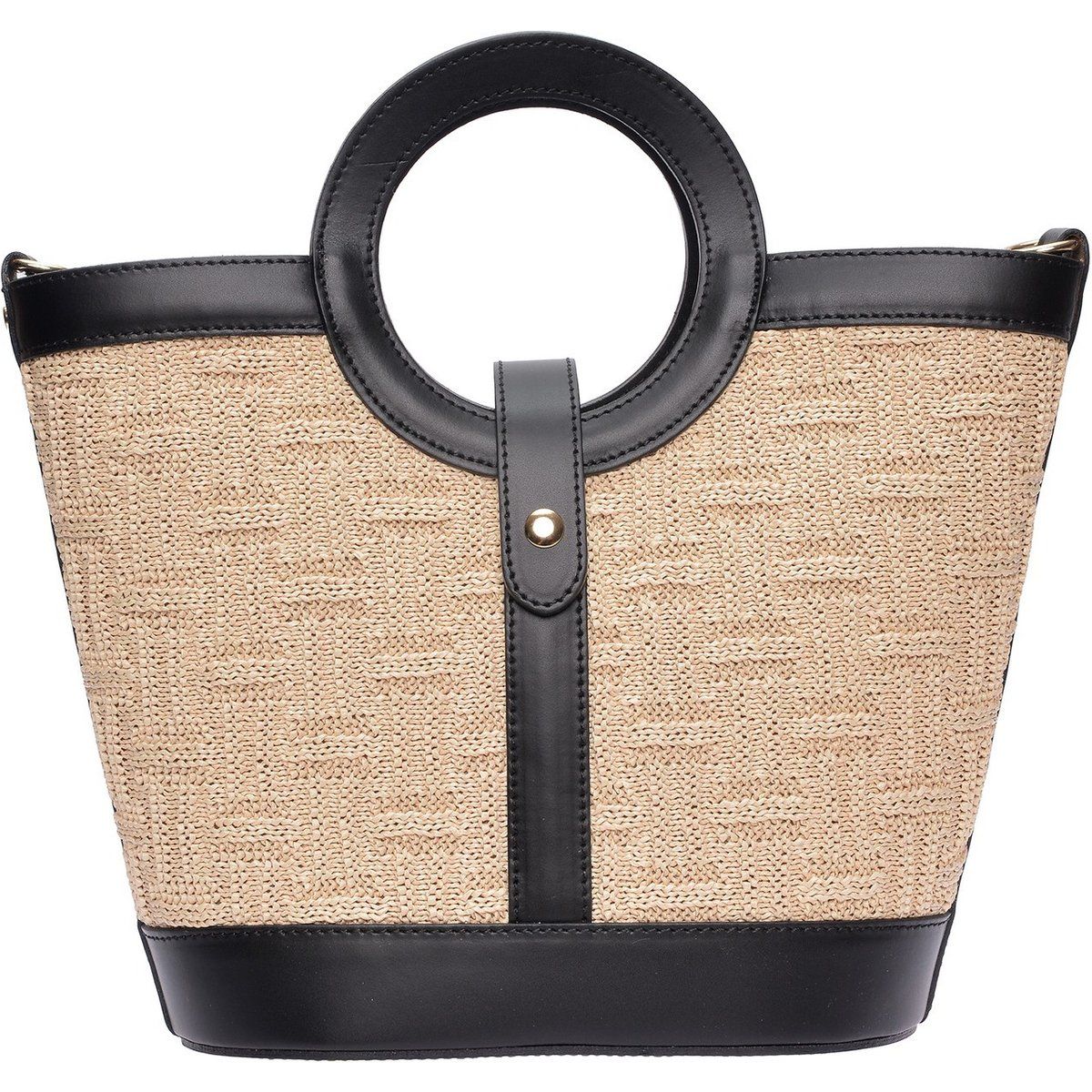 Stroh-Shopper mit runden Henkeln
