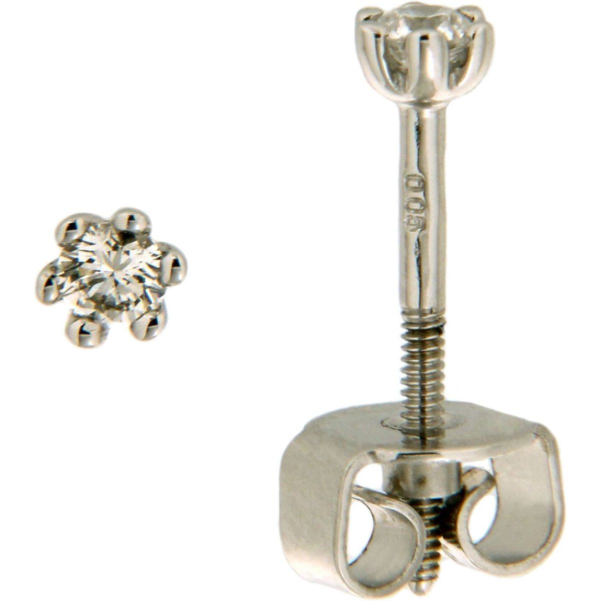 Elegante Brillantschliff Diamant-Ohrstecker