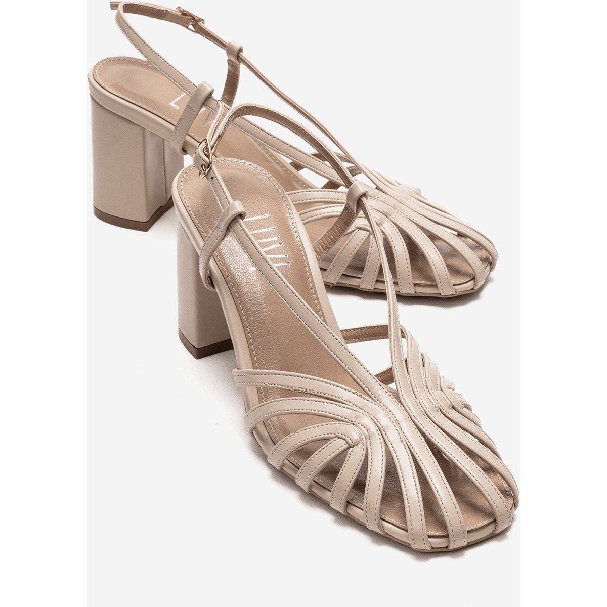 Moderne Riemchen-Sandalen mit Blockabsatz