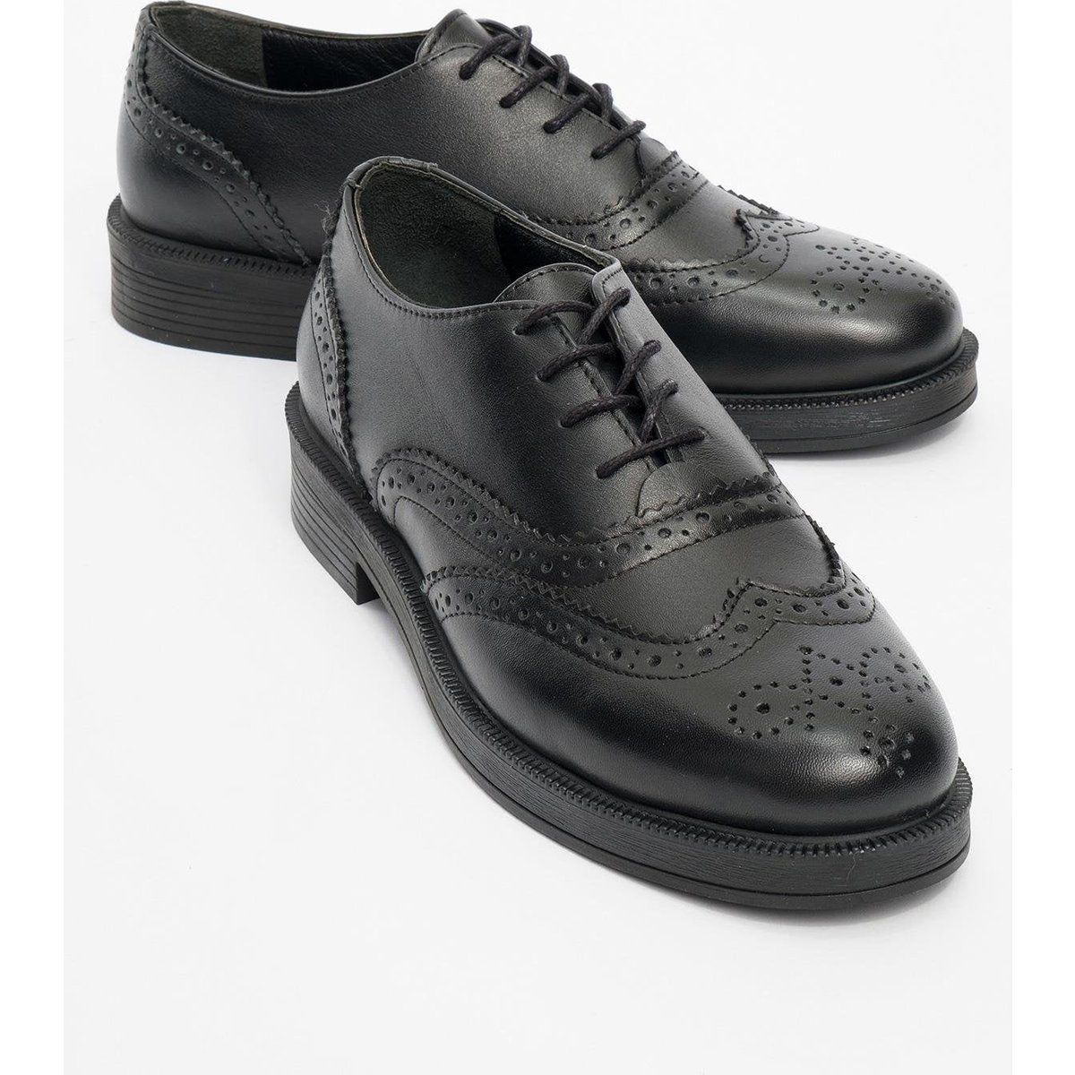 Klassische Leder Wingtip Oxfords