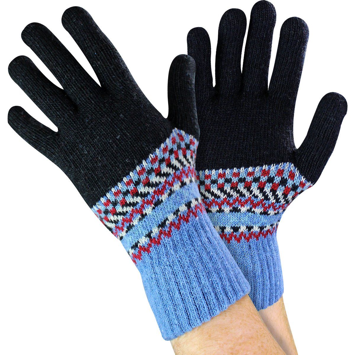 Fair-Isle-Wollmischung Winterhandschuhe