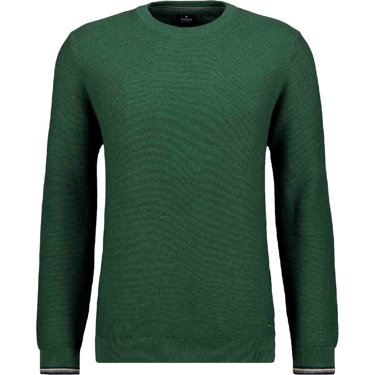 Strukturierter Feinstrick-Pullover mit Rundhals