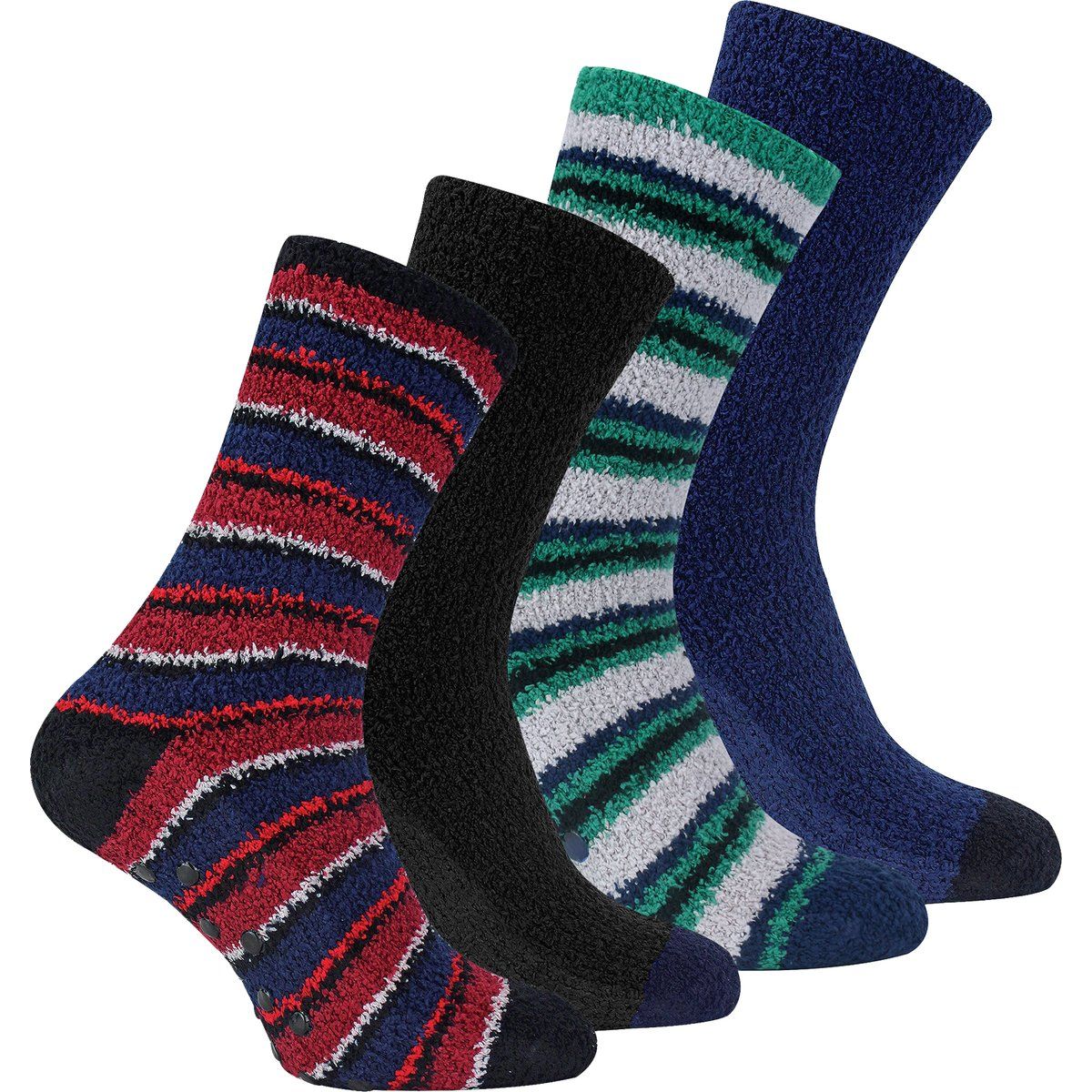Flauschige Bettsocken mit Anti-Rutsch-Noppen