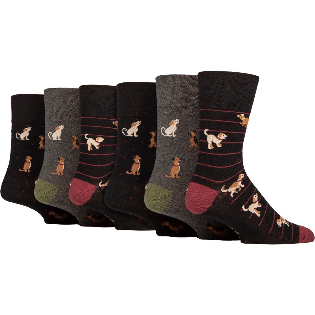 Sanfte-Grip Socken mit Hundemotiv