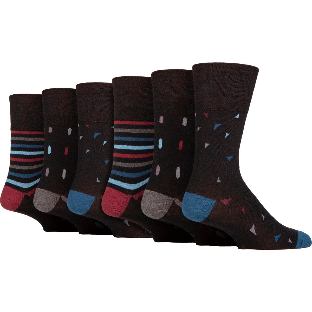 Komfortable gemusterte Socken ohne Gummibund