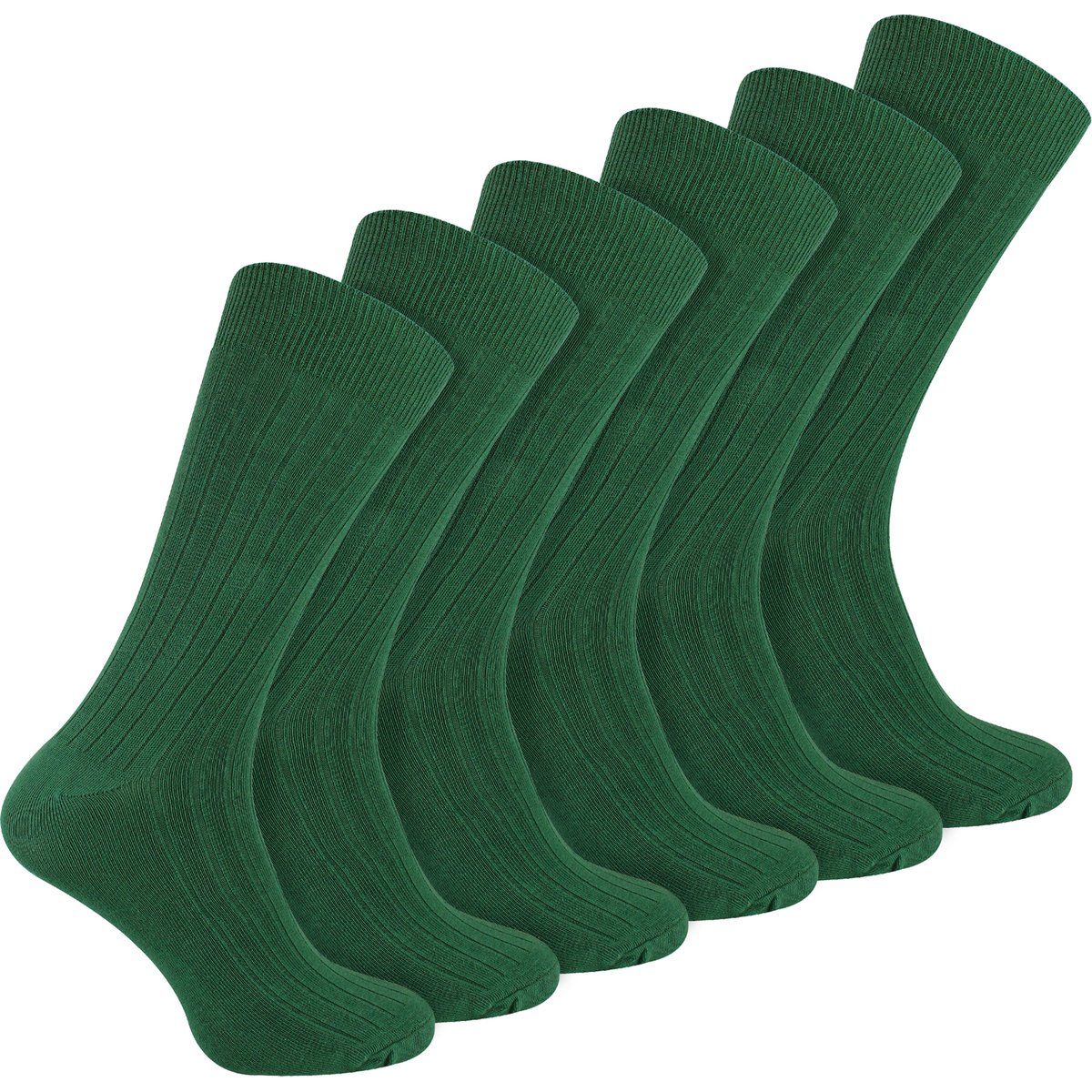 Baumwollreiche gerippte Crew-Socken
