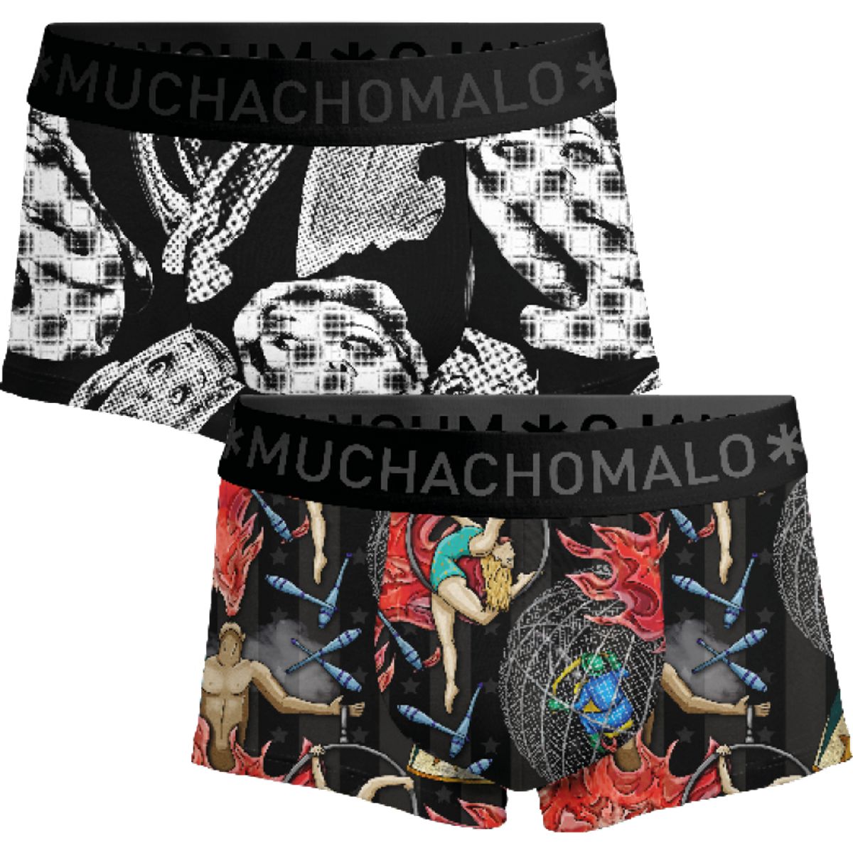 Bedruckte Boxer-Trunks aus Baumwolle