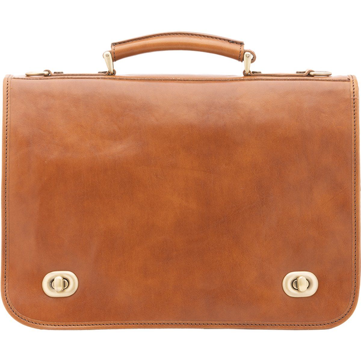 Klassische Leder-Handtasche im Aktenkoffer-Stil
