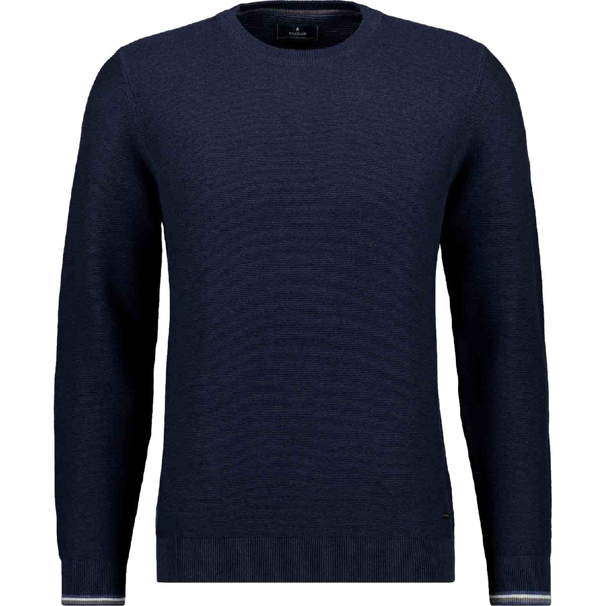 Strukturierter Rundhals-Strickpullover
