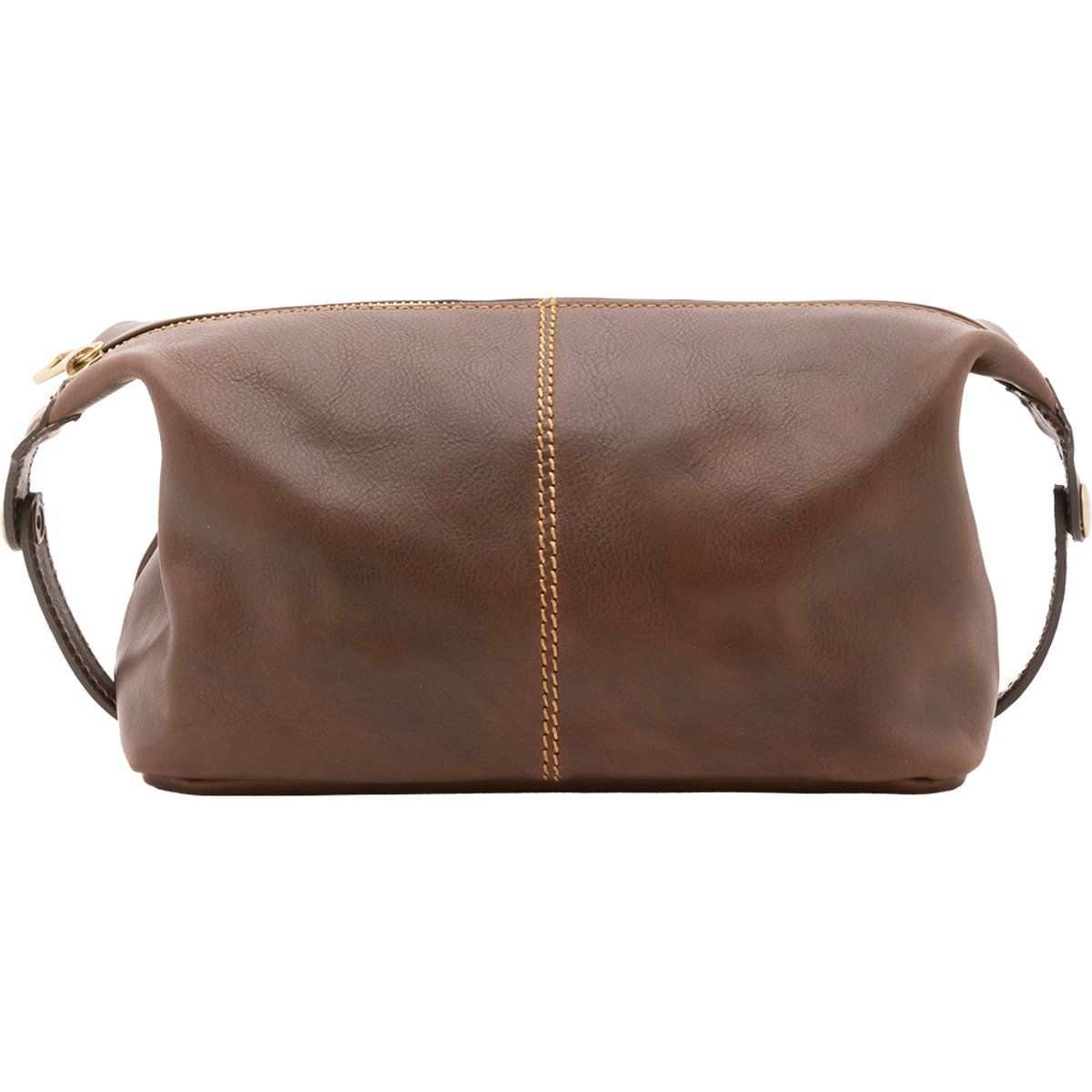 Handgefertigte Leder-Kulturbeutel-Clutch