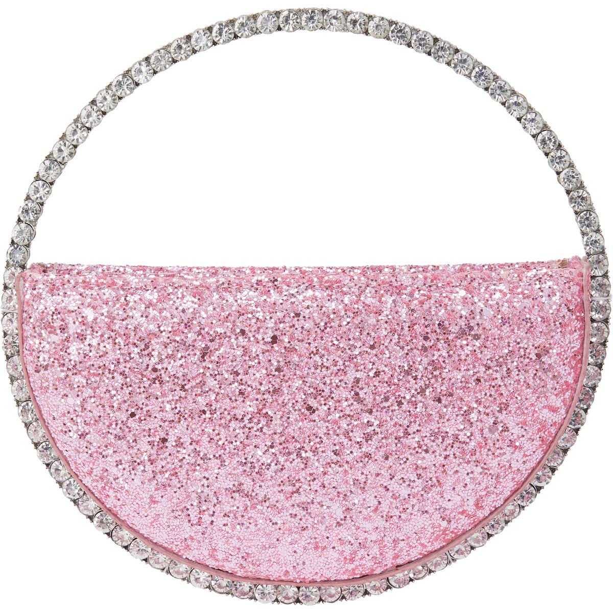 Glitzernde Strass-Halbmond-Clutch