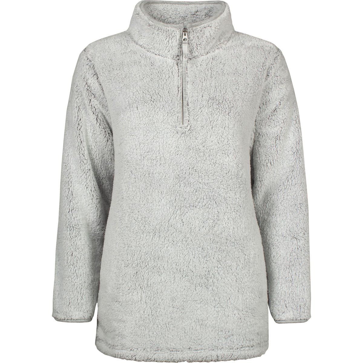 Teddy-Fleece-Pullover mit Viertel-Reißverschluss