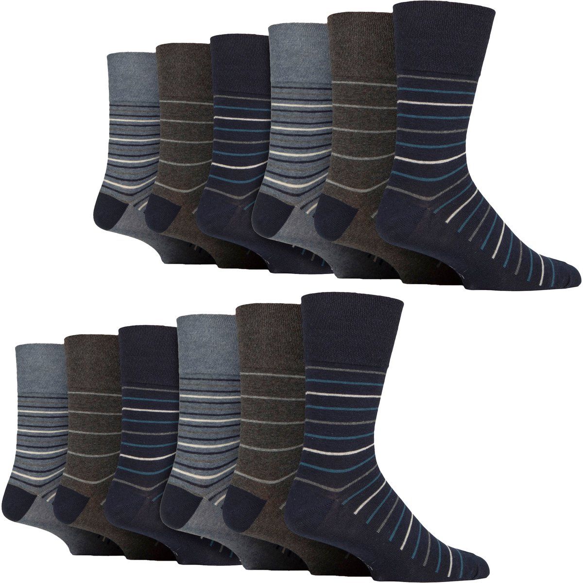 Gemusterte Baumwollsocken ohne einschneidenden Bund
